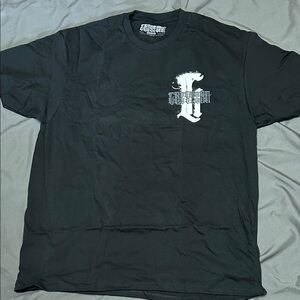 “Cristian” Black Graphic Tee with White Design